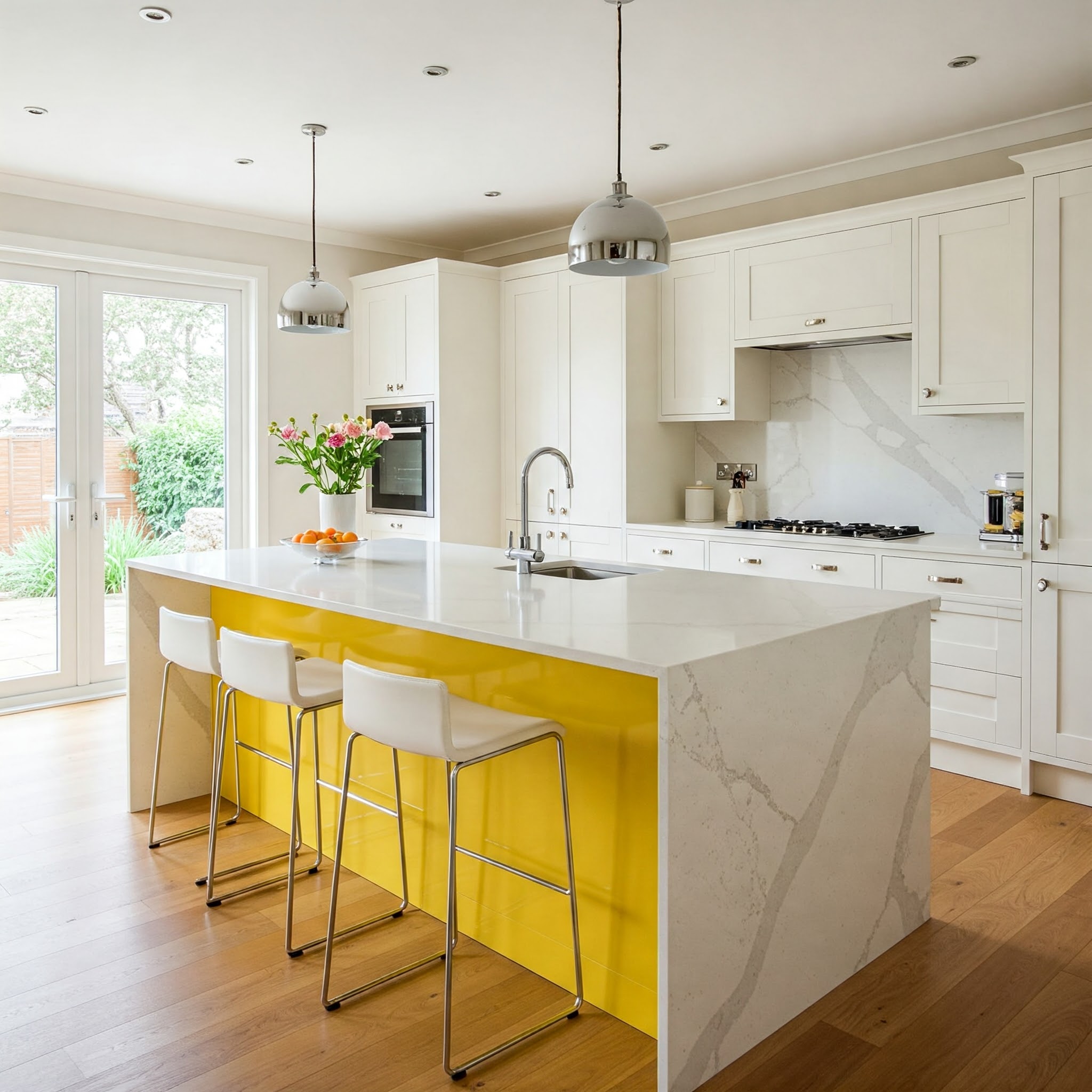 Bold Color Kitchen Design Example