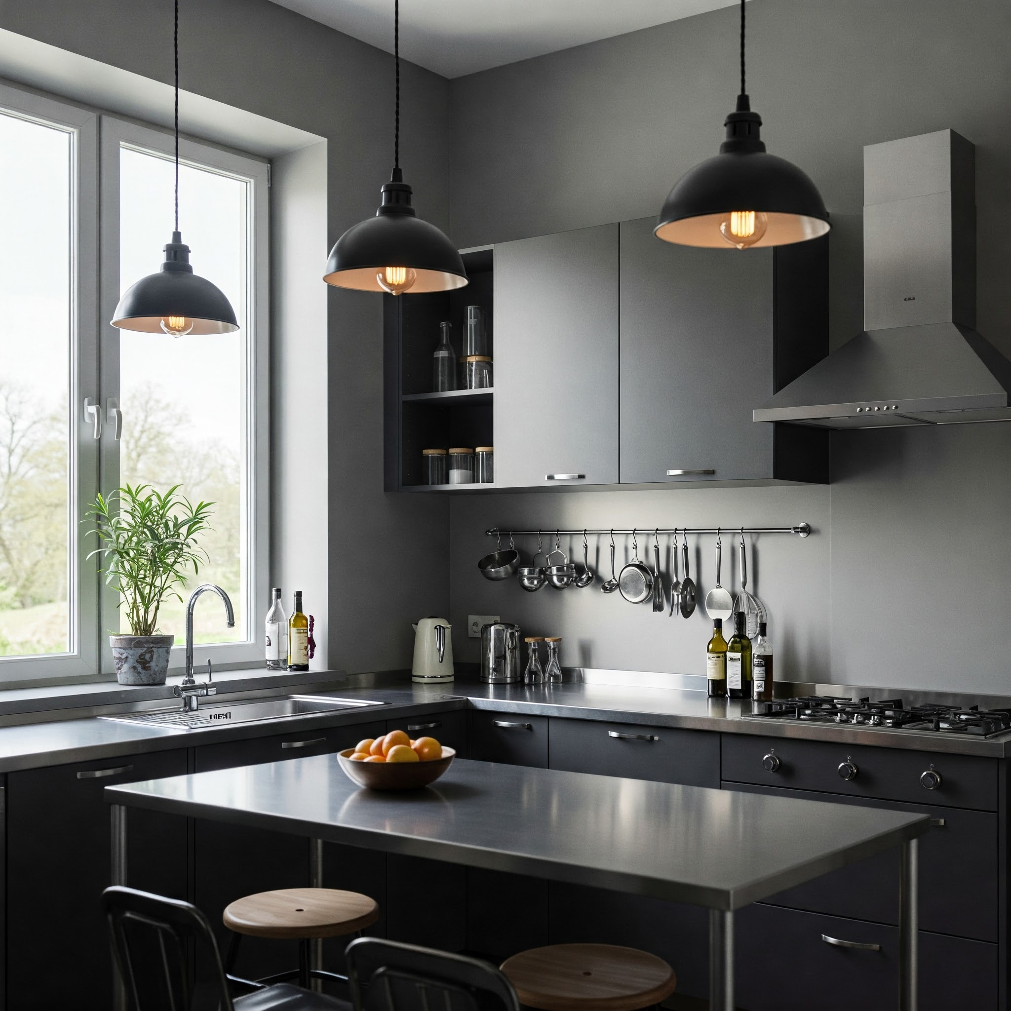 Industrial kitchen design for small spaces